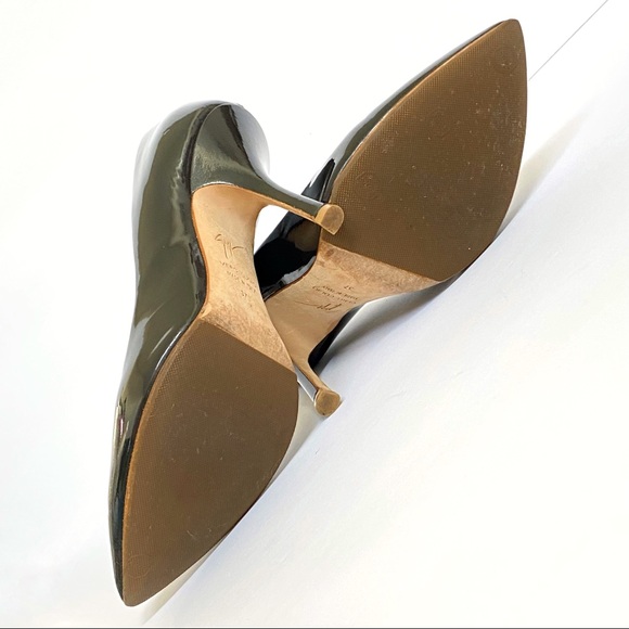 Giuseppe Zanotti patent leather black pointed toe slip on high heel dress pumps - Picture 7 of 10